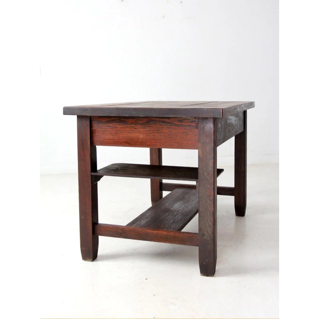 Antique Mission Oak Desk For Sale - Image 10 of 18