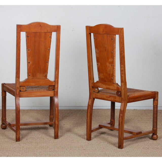 1950s Chairs in the style of Charles Dudouyt, 1950, Set of 6 For Sale - Image 5 of 14