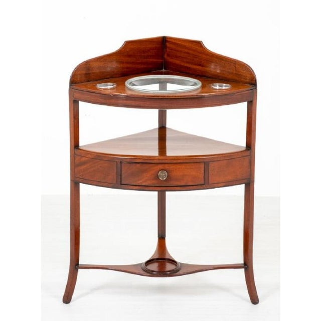 Regency Mahogany Washstand Corner Table For Sale - Image 15 of 15