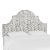 Halsted Headboard in Ink Linen Leopard, California King For Sale
