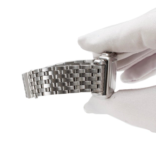 Silver Michele by Fossil Deco 29mm Mww06v00a0046 Diamond Mop Dial Steel Quartz Watch For Sale - Image 8 of 10