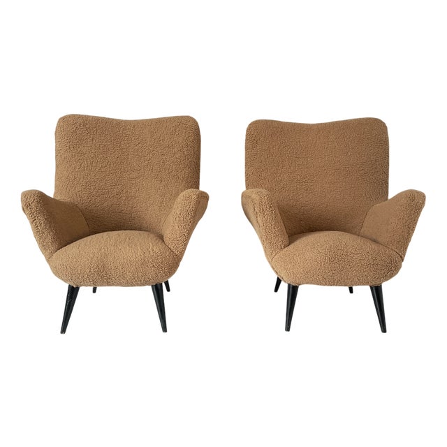 Vintage Lounge Chairs, 1960, Set of 2 For Sale