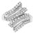 10K White Gold 1/2 Cttw Diamond Bypass Cocktail Ring, Size 7 For Sale