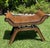 Brown Vintage Woven Rattan Scroll-Arm Footstool / Side Table For Sale - Image 8 of 11