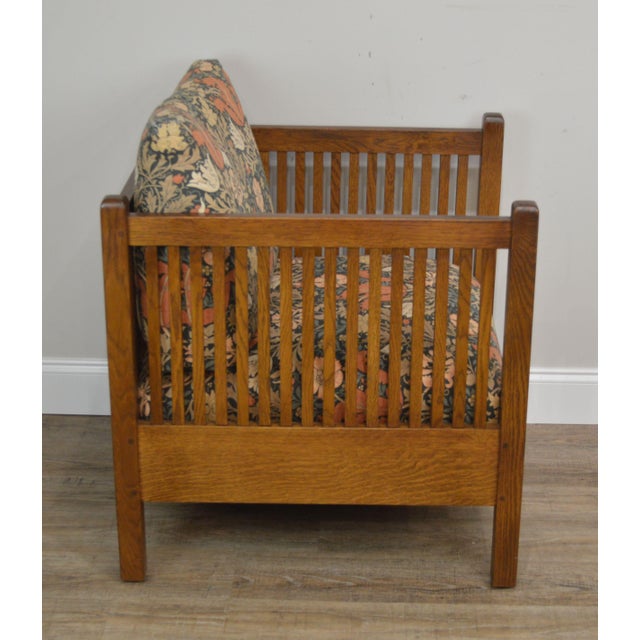 Stickley Mission Collection Oak Spindle Cube Chair Chairish