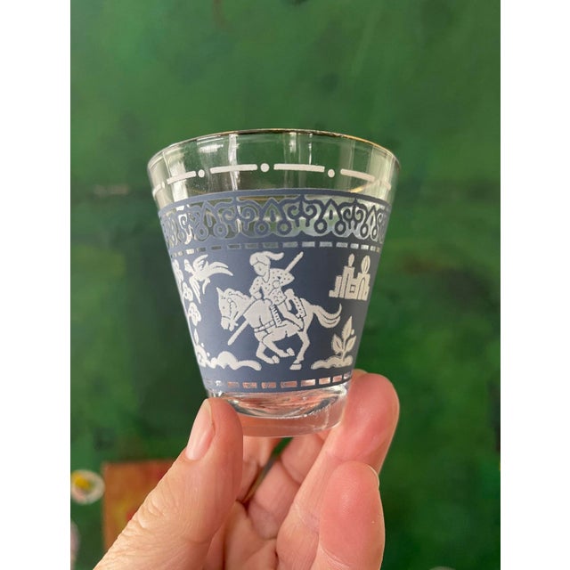 Set of Four (4) Blue 1960s Hellenic Cocktail Glasses For Sale In Chicago - Image 6 of 6