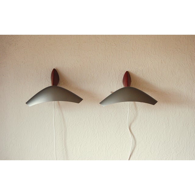 Gray Pair of Italian Design Wall Sconces - Design by Josep Lluscà for Arteluce / Flos - 1990s. For Sale - Image 8 of 8