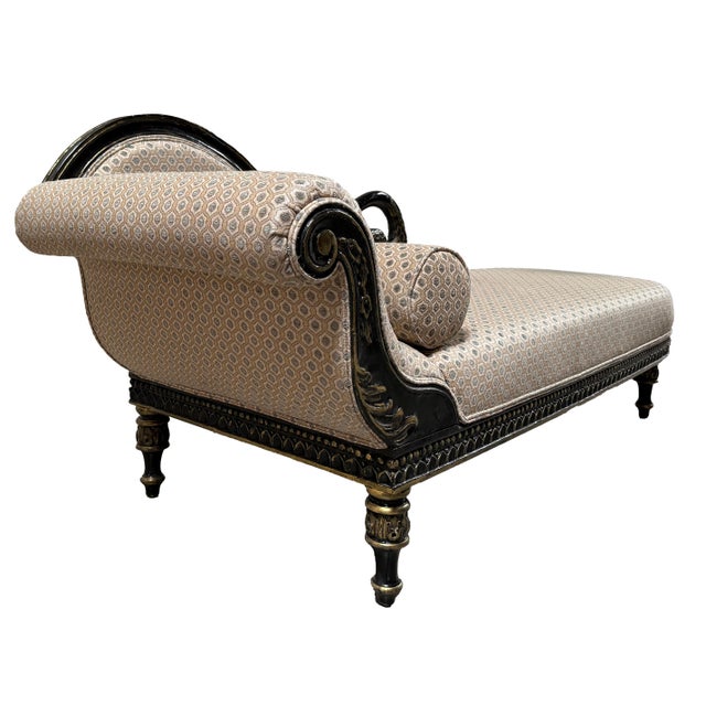 French Early 20th Century French Empire Style Swan-Back Recamier (Fainting Couch) For Sale - Image 3 of 5