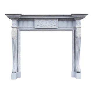 Antique Carved Early English George I Style Mantel For Sale