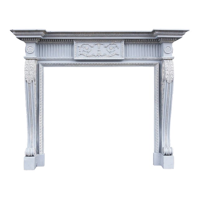 Antique Carved Early English George I Style Mantel For Sale