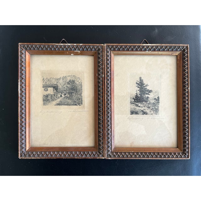 M.Wielmann, German Landscape, 1930, Etching & Paper For Sale - Image 12 of 12