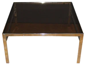 Coffee Table in Chrome and Smoked Glass, 1970s