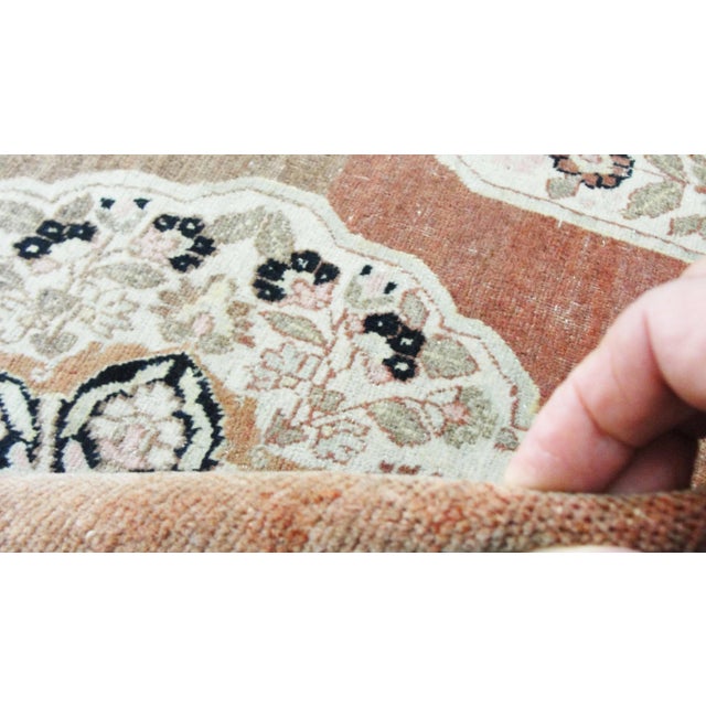 Antique Persian Tabriz Hajji Rug, C-1900, 4'1" X 5'4" For Sale - Image 9 of 10