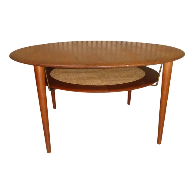 Model 515 Minerva Round Coffee Table in Teak by Peter Hvidt & Orla Mølgaard-Nielsen for France & Son, 1960s For Sale