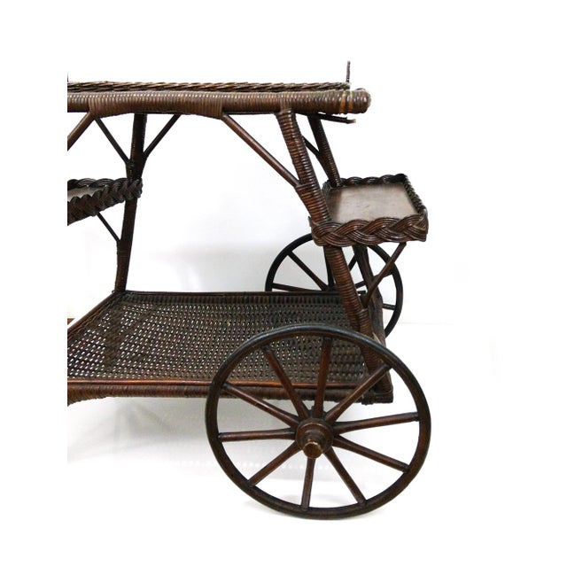 Antique Wicker Tea Cart Chairish