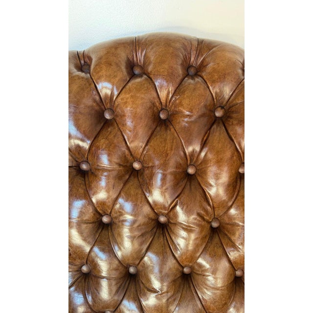 Georgian Wingback Armchairs, Leather Upholstery, Circa 1940s For Sale - Image 11 of 17