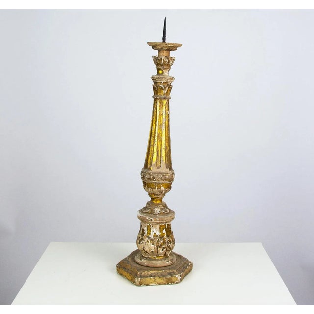 18t Century Altar Candle Holder For Sale - Image 9 of 9