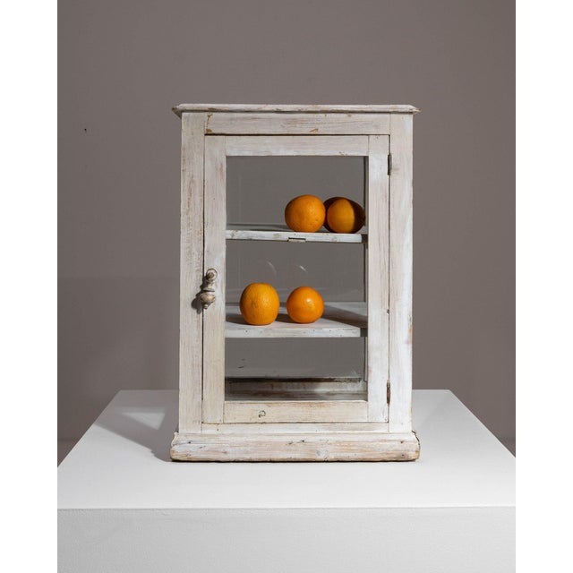 Wood 19th Century France White Wood Display Cabinet For Sale - Image 7 of 10