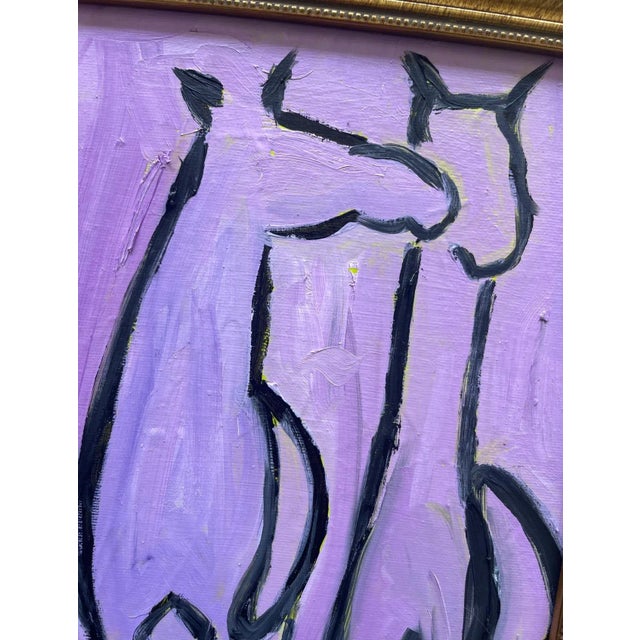 2020s Framed Oil Horse Painting in Purple by Heather Dawn Batchelor Dimensions: 8” X 10” (Painting), 10.3” X 12.3” (Framed) For Sale - Image 5 of 9