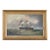Large 19th Century Signed Original Oil of Early Steamship in Original Carved Frame For Sale