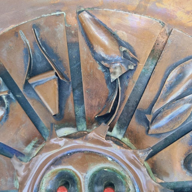 Vintage Brutalist Copper Horoscope Wall Decoration, 1960s For Sale - Image 11 of 15