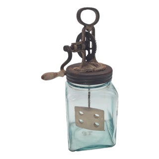 Large Antique Three-Liter Butter Churn, 1890s For Sale
