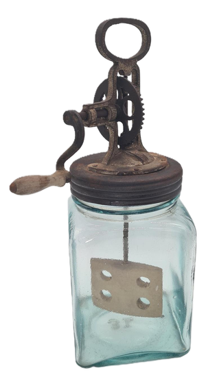 Large Antique Three-Liter Butter Churn, 1890s