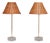 Table Lamps in Brass, Glass and Rattan from Falkenbergs Belysning, 1960s, Set of 2 For Sale