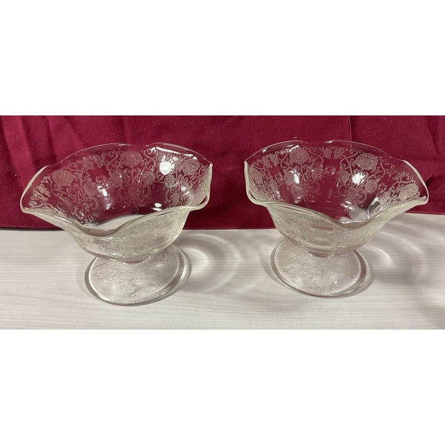 1930s 1930s Clear Hazel Atlas Florentine No. 2 Depression Glass Table Set - 43 Pcs For Sale - Image 5 of 12