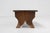 Brown Small Rustic Wooden Stool with Curved Base, France, 1900s For Sale - Image 8 of 11