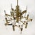 Brass Gaetano Sciolari Modernist Brass Chandelier with Crystal Blades For Sale - Image 8 of 10