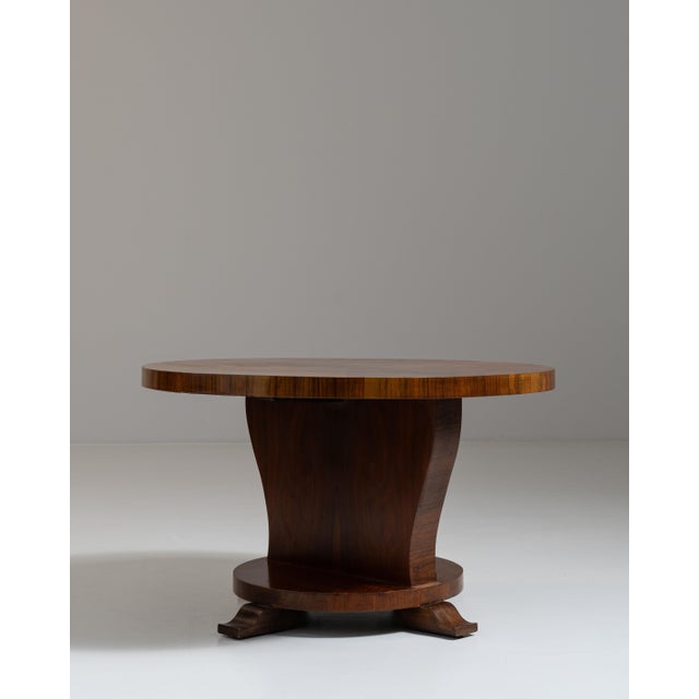 1930s French Chestnut Brown Art Deco Coffee Table For Sale - Image 10 of 15