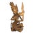 Museum-Quality Mid 20th Century Balinese Suar Wood Goddess Dewi Sri With Birds Masterwork Sculpture (Mas, Bali) For Sale