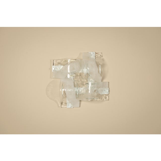 Crystal and White Sand LP 276 Compound Wall Lamps from AV Mazzega, Italy, 1970s, Set of 4 For Sale - Image 3 of 18