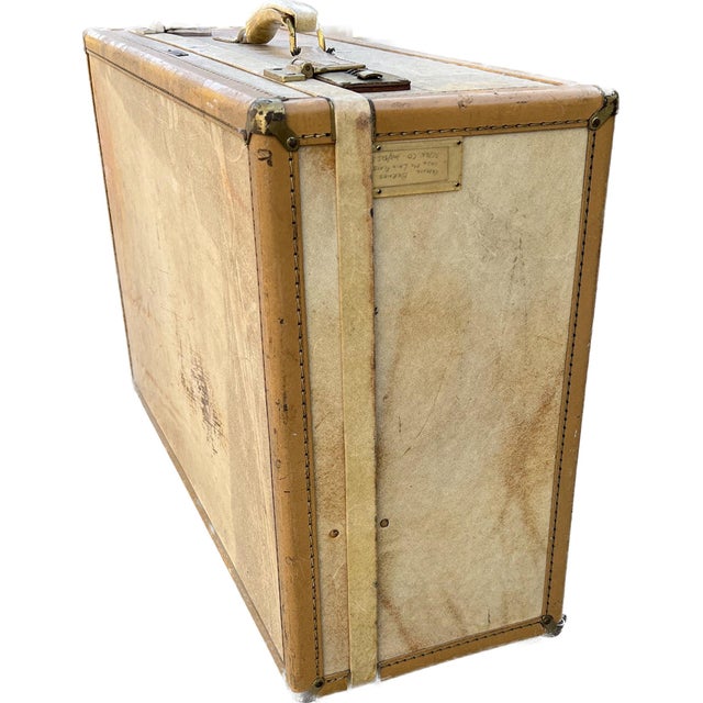 Metal 1950s Vintage Hartmann Belted Leather Suitcase For Sale - Image 7 of 7