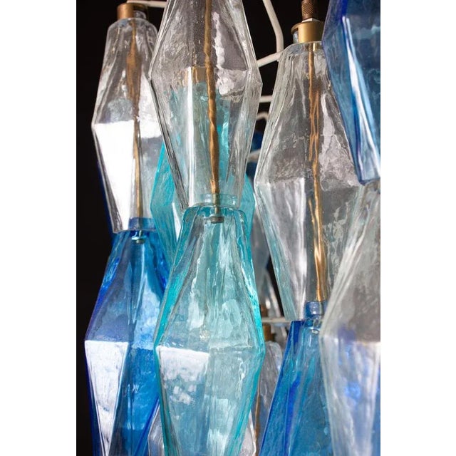 Large Sapphire Colored Murano Glass Chandeliers in the Style of C. Scarpa, Set of 2 For Sale - Image 13 of 18
