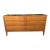 Vintage Dixie Furniture Co. Walnut 6-Drawer Lowboy Dresser, Mid-Century Modern For Sale