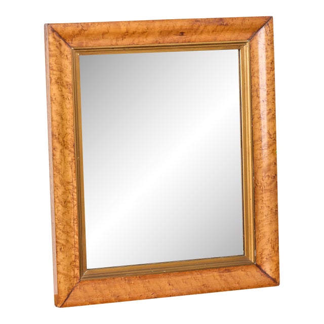 19th Century Birds Eye Maple Frame With Mirror For Sale