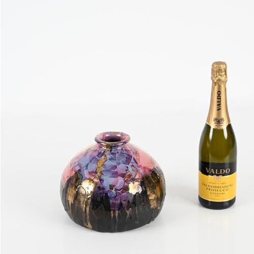 Mid-Century Polychrome Enameled Ceramic Vase by Claudio Pulli, 1970s For Sale - Image 4 of 15