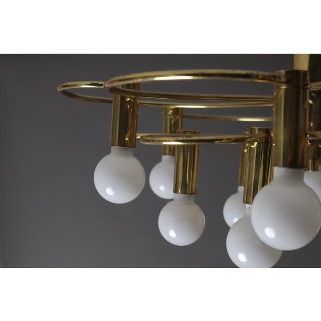 Space Age Swirl Ceiling Lamp in Brass from Cosack For Sale - Image 15 of 18