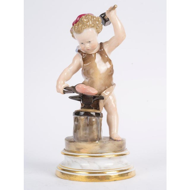 Antique Porcelain Sculpture from Meissen, 1800s For Sale - Image 4 of 10