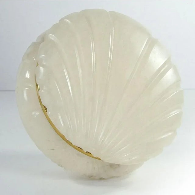 Gold Vintage Italian Alabaster Lidded Container, 1980s For Sale - Image 8 of 9