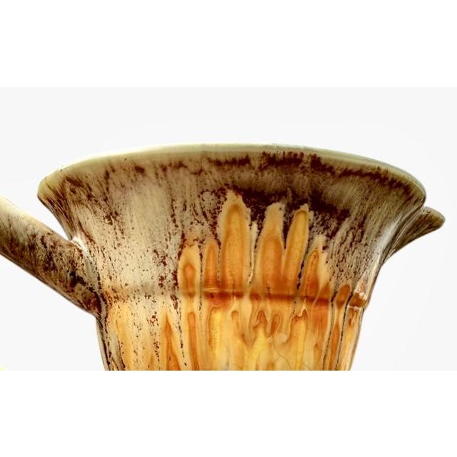 1930s SylvaC Art Deco "Alex" Pottery Jug / Vase Featuring a Distinctive Geometric Bamboo-Style Handle. For Sale - Image 5 of 13