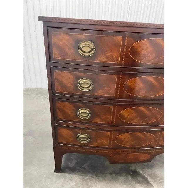 Baker Historic Charleston Bow Front Mahogany 4 Drawer Chest For Sale In Chicago - Image 6 of 9