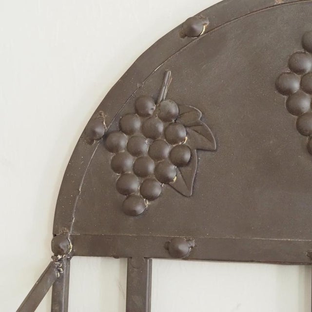 Wall-Mounted Metal Wine Rack with Grape Relief For Sale - Image 9 of 13