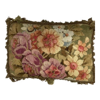19th C Tapestry Fragment Made Into Pillow For Sale
