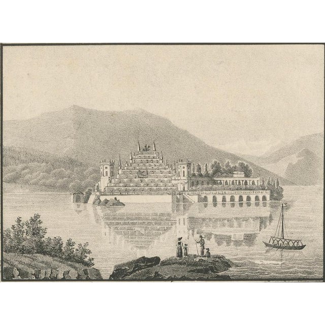 Lake Maggiore View, 1830s, Lithograph on Paper For Sale - Image 4 of 10