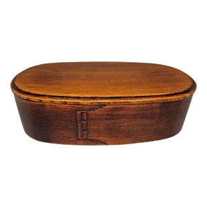 Handmade Japanese Bento Box, Double-Decked Magewappa Lacquered Box Cedar Wood