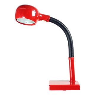 Space Age Table Lamp in Red Plastic, Hungary, 1960s For Sale