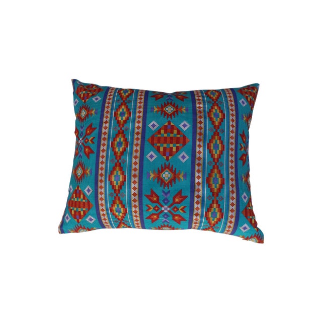 Southwestern Turquoise Pillows - Pair For Sale